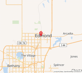 Map of Edmond, Oklahoma