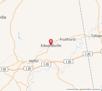 Map of Edwardsville, Alabama