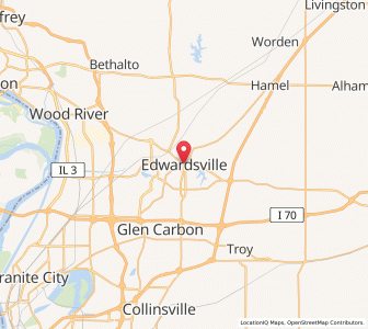 Map of Edwardsville, Illinois