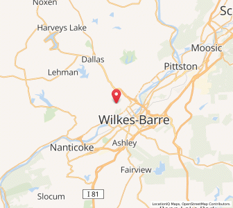 Map of Edwardsville, Pennsylvania