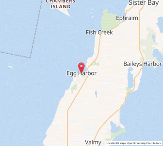 Map of Egg Harbor, Wisconsin