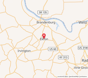 Map of Ekron, Kentucky