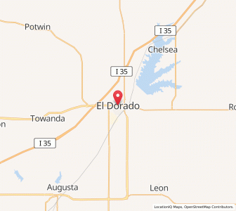 Map of El Dorado, Kansas