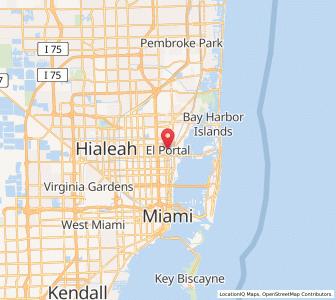 Map of El Portal, Florida