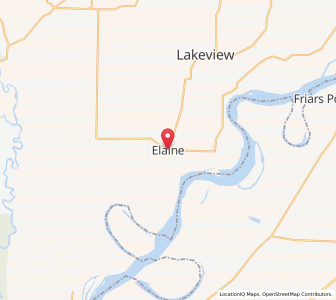 Map of Elaine, Arkansas