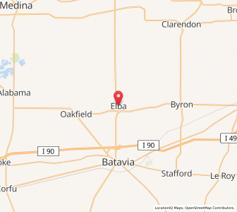 Map of Elba, New York