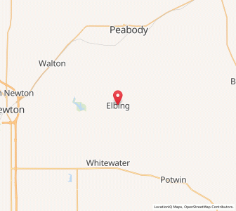 Map of Elbing, Kansas