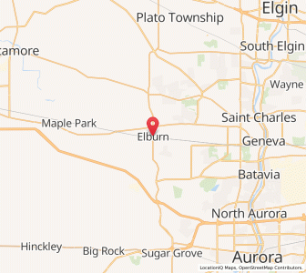 Map of Elburn, Illinois