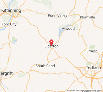 Map of Elderton, Pennsylvania