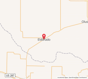 Map of Eldorado, Oklahoma