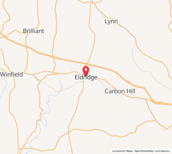Map of Eldridge, Alabama