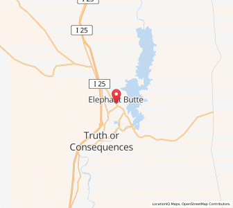 Map of Elephant Butte, New Mexico