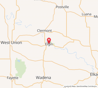 Map of Elgin, Iowa