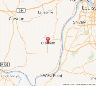 Map of Elizabeth, Indiana