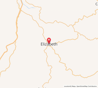 Map of Elizabeth, West Virginia