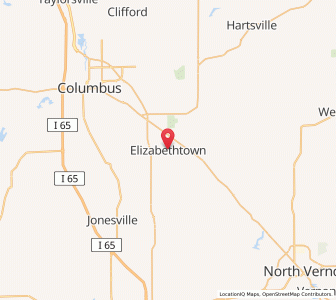 Map of Elizabethtown, Indiana