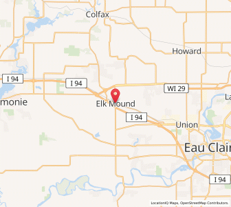 Map of Elk Mound, Wisconsin