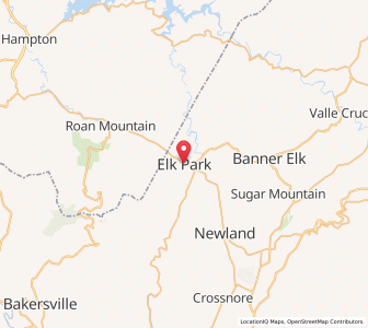 Map of Elk Park, North Carolina