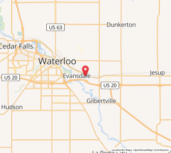 Map of Elk Run Heights, Iowa