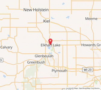 Map of Elkhart Lake, Wisconsin