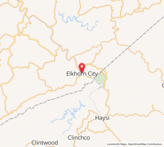 Map of Elkhorn City, Kentucky