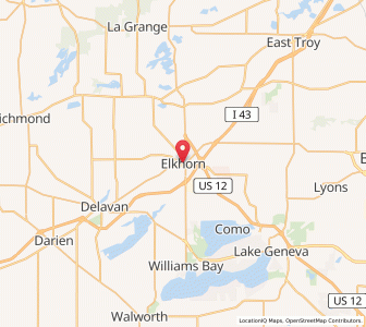 Map of Elkhorn, Wisconsin