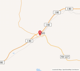Map of Elko, Nevada