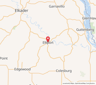 Map of Elkport, Iowa