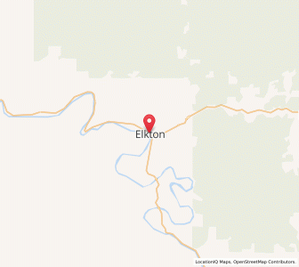 Map of Elkton, Oregon