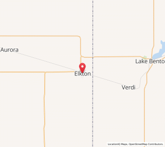 Map of Elkton, South Dakota