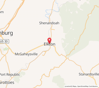 Map of Elkton, Virginia