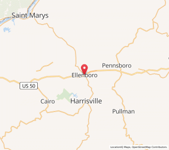 Map of Ellenboro, West Virginia