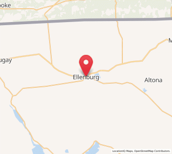 Map of Ellenburg, New York