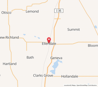 Map of Ellendale, Minnesota