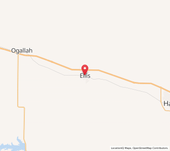 Map of Ellis, Kansas