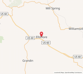 Map of Ellsinore, Missouri