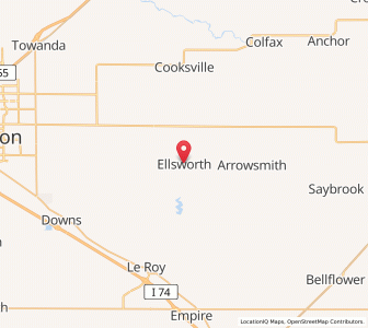Map of Ellsworth, Illinois