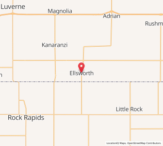 Map of Ellsworth, Minnesota