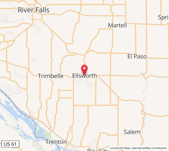 Map of Ellsworth, Wisconsin