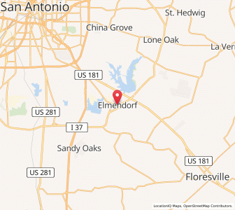 Map of Elmendorf, Texas