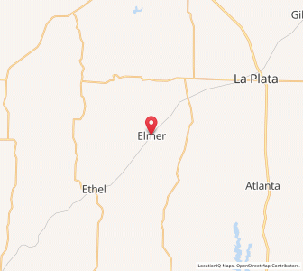 Map of Elmer, Missouri