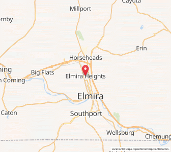 Map of Elmira Heights, New York