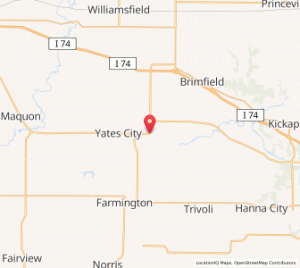 Map of Elmwood, Illinois
