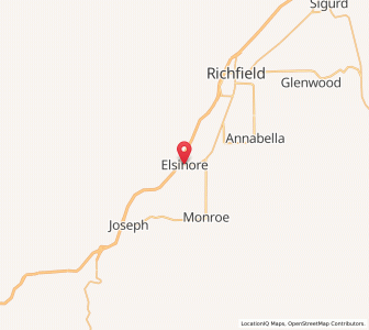 Map of Elsinore, Utah