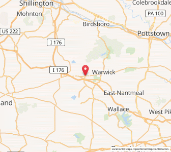 Map of Elverson, Pennsylvania