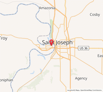 Map of Elwood, Kansas