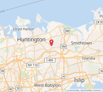Map of Elwood, New York