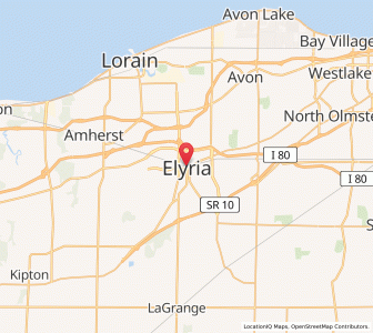 Map of Elyria, Ohio