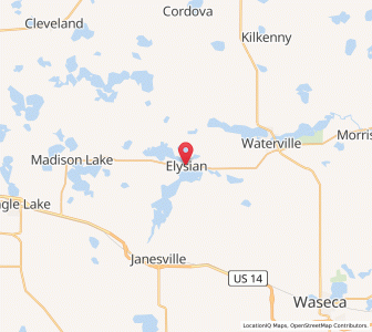 Map of Elysian, Minnesota