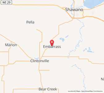 Map of Embarrass, Wisconsin